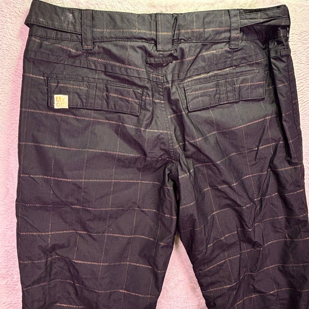 Roxy Women Snow Pants Large Black Pinstripe Utility Ski Snowboard 5K Waterproof - Picture 8 of 13